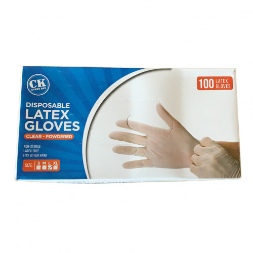 Jednorázové Latexové rukavice CK Wholesale, 100 kusov, Veľkosť L