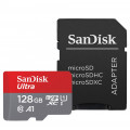 SanDisk Ultra microSDXC UHS-I Class 10 U1 A1 card 128GB + Adaptér