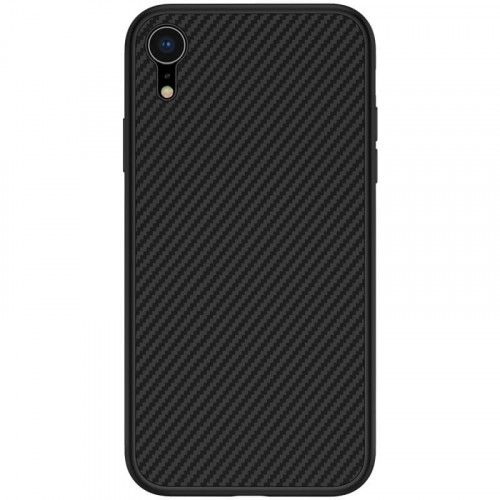 Nillkin Synthetic Fiber Ochranný Zadný Kryt Carbon Black pre iPhone Xr