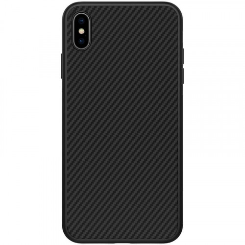 Nillkin Synthetic Fiber Ochranný Zadný Kryt Carbon Black pre iPhone Xs Max