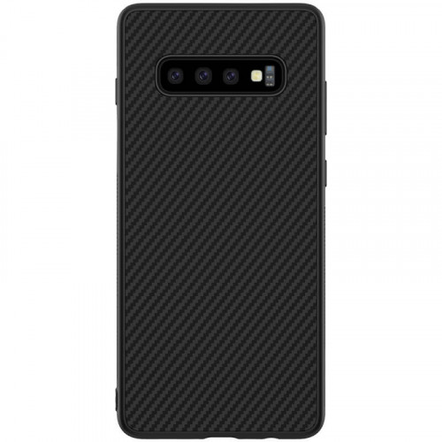 Nillkin Synthetic Fiber Ochranný Zadný Kryt Carbon Black pre Samsung Galaxy S10