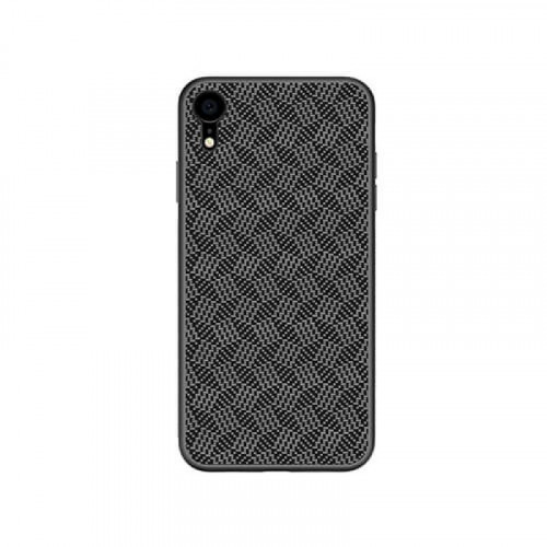 Nillkin Synthetic Fiber Ochranný Zadný Kryt Plaid Black pre iPhone Xr