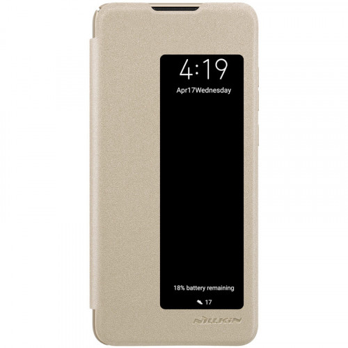 Nillkin Sparkle S-View Puzdro pre Huawei P30 Gold