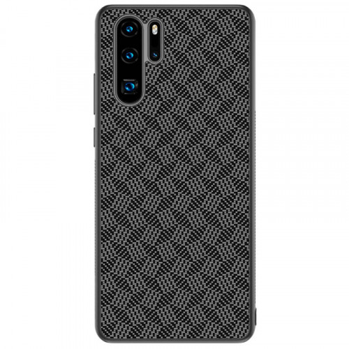 Nillkin Synthetic Fiber Ochranný Zadný Kryt Plaid Black pre Huawei P30 Pro