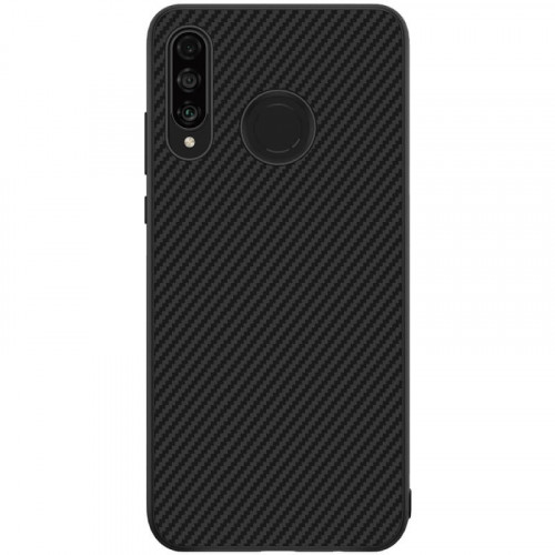 Nillkin Synthetic Fiber Ochranný Zadný Kryt Carbon Black pre Huawei P30 Lite