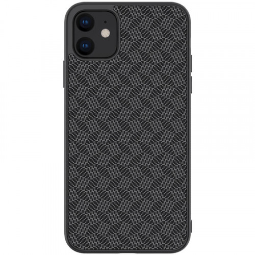 Nillkin Synthetic Fiber Ochranný Zadný Kryt pre Apple iPhone 11 Plaid Black 