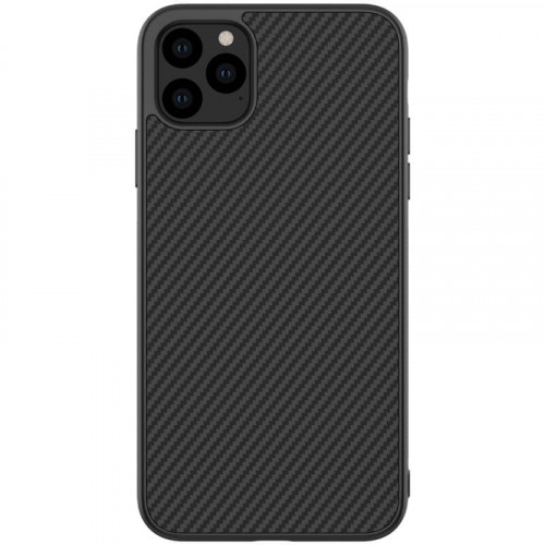Nillkin Synthetic Fiber Ochranný Zadný Kryt pre Apple iPhone 11 Pro Max Carbon Black 
