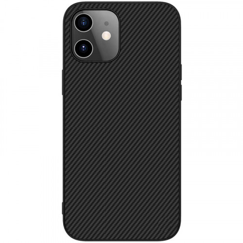 Nillkin Synthetic Fiber Ochranný Zadný Kryt pre Apple iPhone 12 mini Black