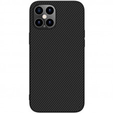 Nillkin Synthetic Fiber Ochranný Zadný Kryt pre Apple iPhone 12 Pro Max Black 