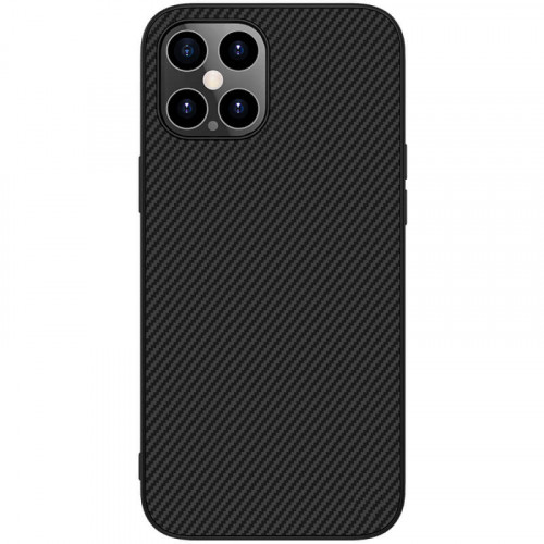 Nillkin Synthetic Fiber Ochranný Zadný Kryt pre Apple iPhone 12 Pro Max Black 