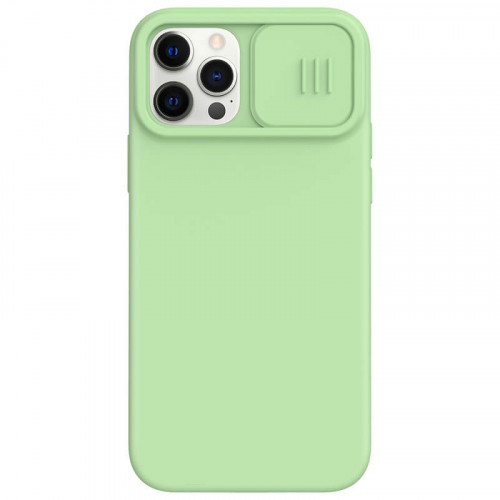 Nillkin CamShield Silky Silikónový Kryt pre Apple iPhone 12 / iPhone 12 Pro Matcha Green