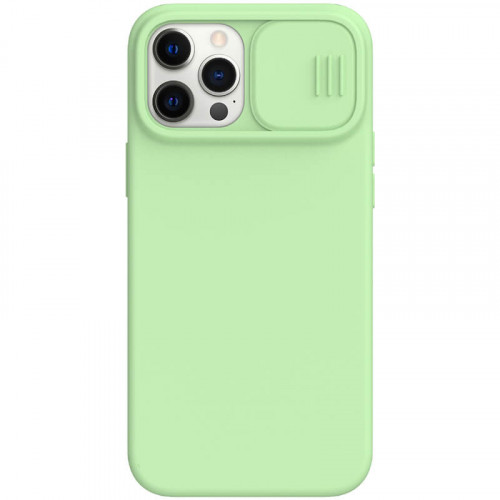 Nillkin CamShield Silky Magnetic Silikónový Kryt pre Apple iPhone 12 Pro Max Matcha Green