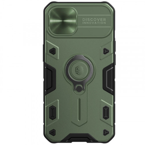 Nillkin CamShield Armor Zadný Kryt pre Apple iPhone 13 Dark Green (without logocut)