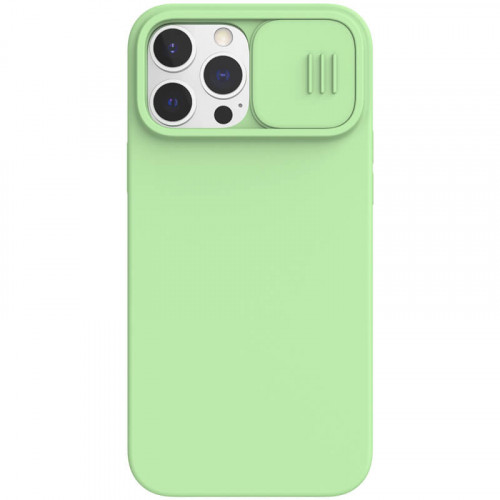 Nillkin CamShield Silky Silikónový Kryt pre Apple iPhone 13 Pro Max Mint Green