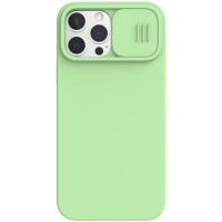 Nillkin CamShield Silky Magnetic Silikónový Kryt pre Apple iPhone 13 Pro Max Mint Green