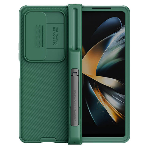 Nillkin CamShield PRO Slot+Stand Zadný Kryt pre Samsung Galaxy Z Fold4 Deep Green