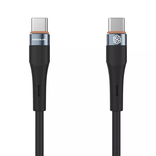 Nillkin Flowspeed Liquid Silicone Dátový Kábel USB-C/USB-C 1,2m 60W Black