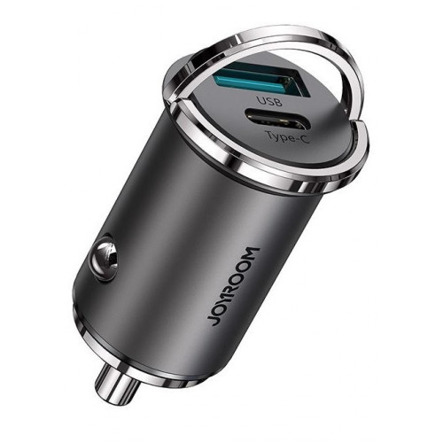 Joyroom C-A35 45W Mini 2-port Ring-pull Fast Car Charger Tarnish