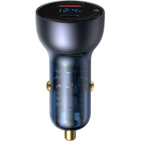 Baseus CCKX-C0G Particular Nabíjačka do Auta Digital Display 2xUSB 65W Gray
