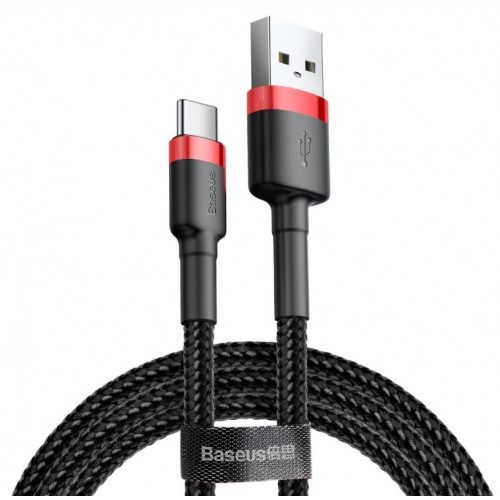 Baseus CATKLF-A91 Cafule Cable USB-C 3A 0.5m Red/Black
