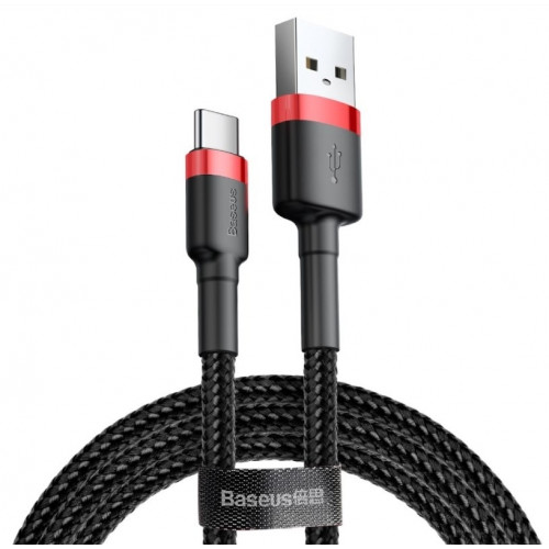 Baseus CATKLF-A91 Cafule Cable USB-C 3A 0.5m Red/Black