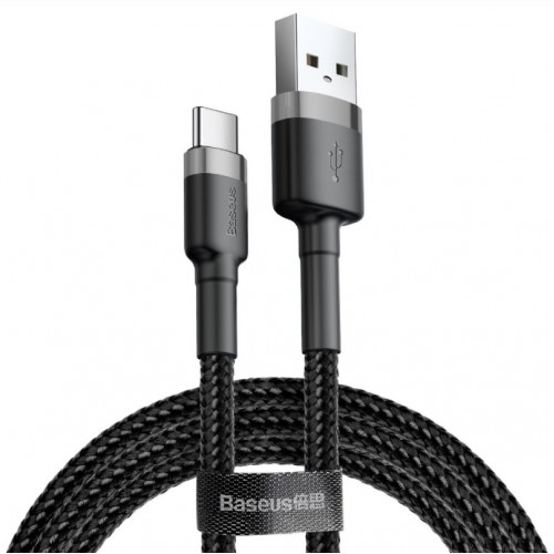 Baseus CATKLF-AG1 Cafule Cable USB-C 3A 0.5m Grey/Black
