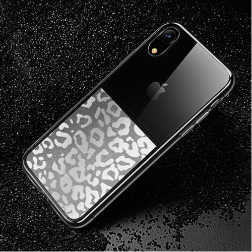 USAMS Yzon TPU Zadný Kryt Transparent Leopard pre Apple iPhone Xr