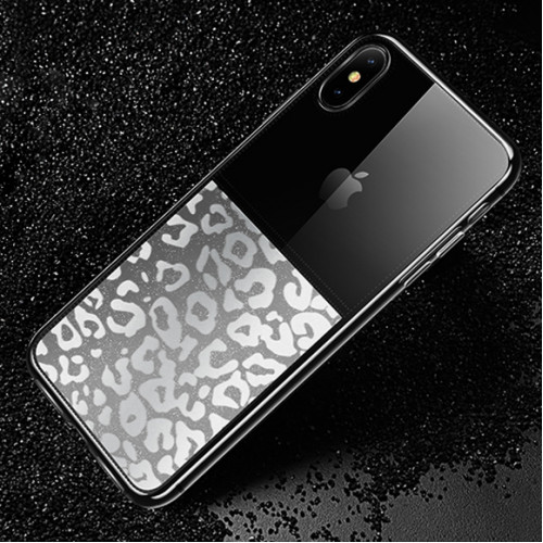 USAMS Yzon TPU Zadný Kryt Transparent Leopard pre Apple iPhone Xs Max