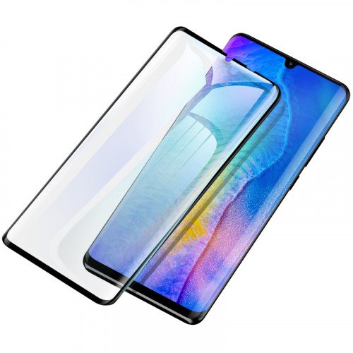 USAMS BH498 Tvrdené Sklo 0,33mm Full Cover Black pre Huawei P30 Pro