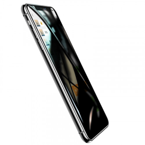 USAMS BH550 Tvrdené Sklo Anti Spy 0.33mm pre Apple iPhone Xr / 11