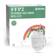 SHENLI detský respirátor FFP2 NR 1ks/bal (biely)