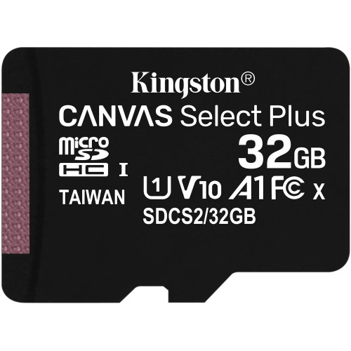 Kingston Canvas Select Plus microSDHC UHS-I Class 10 card 32GB + Adaptér