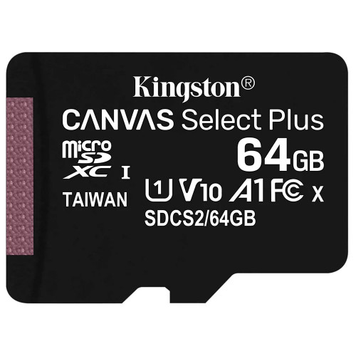 Kingston Canvas Select Plus microSDXC UHS-I Class 10 card 64GB + Adaptér