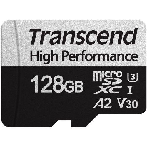 Transcend microSDXC 330S UHS-I Class 3 U3 V30 A2 card 128GB + Adaptér