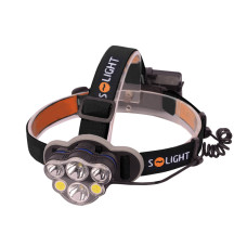 Solight WN35 LED čelové nabíjacie svietidlo, 550lm, Li-ion, USB