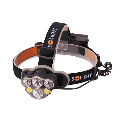 Solight WN35 LED čelové nabíjacie svietidlo, 550lm, Li-ion, USB