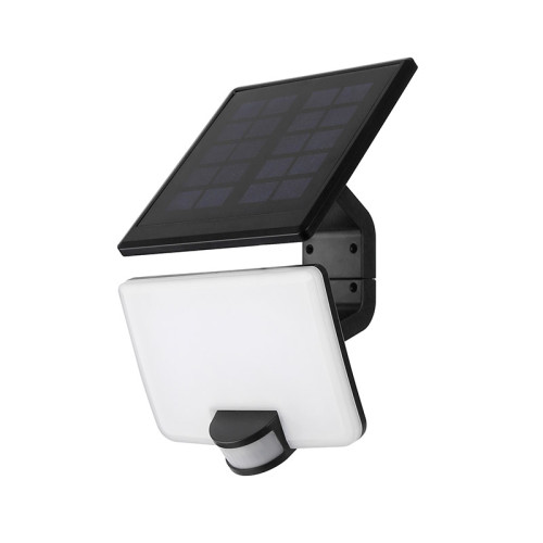 Solight WO785 LED solárne svetlo so senzorom, 11W, 1200lm, Li-on, čierna