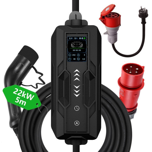 Cestovná nabíjacia stanica Immax NSE002 pre elektromobily EV/PHEV AC Type 2 22 kW / 32A