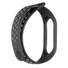 Tactical 280 Double Silikónový Remienok pre Xiaomi Mi Band 3/4 Black/Grey (EU Blister)