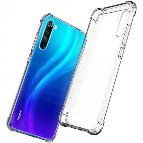 Kisswill Shock TPU Kryt pre Xiaomi Redmi Note 8 Transparent