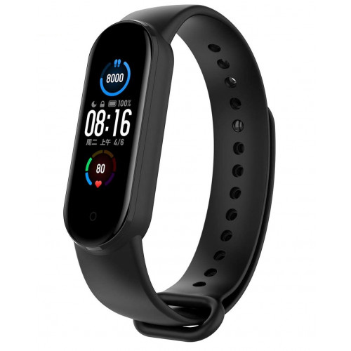 Tactical 661 Silikónový Remienok pre Xiaomi Mi Band 5 / Mi Band 6 Black (EU Blister)