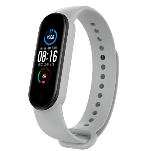 Tactical 658 Silikónový Remienok pre Xiaomi Mi Band 5 / Mi Band 6 Grey (EU Blister)