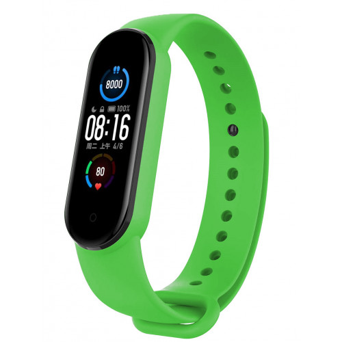 Tactical 657 Silikónový Remienok pre Xiaomi Mi Band 5 / Mi Band 6 Lime green (EU Blister)