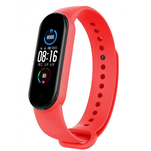 Tactical 656 Silikónový Remienok pre Xiaomi Mi Band 5 / Mi Band 6 Red (EU Blister)