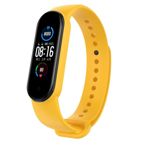 Tactical 654 Silikónový Remienok pre Xiaomi Mi Band 5 / Mi Band 6 Yellow (EU Blister)