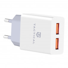 Tactical AR-006 2xUSB-A 2.1A Cestovná nabíjačka White