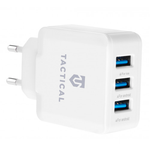 Tactical LZ-043 3xUSB-A 3.1A Cestovná nabíjačka White