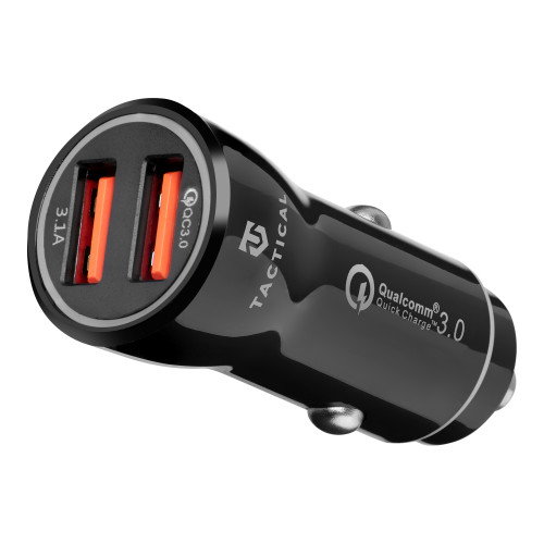 Tactical YSL-399 2xUSB-A QC 3.0 3.1A Autonabíjačka Black