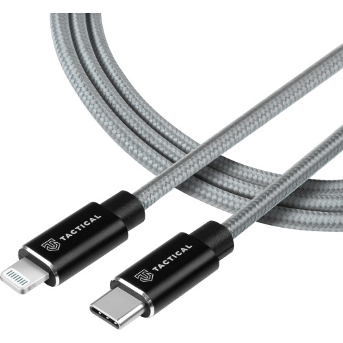 Tactical 031 Fast Rope Kevlar Cable USB-C/Lightning MFI 1m Grey