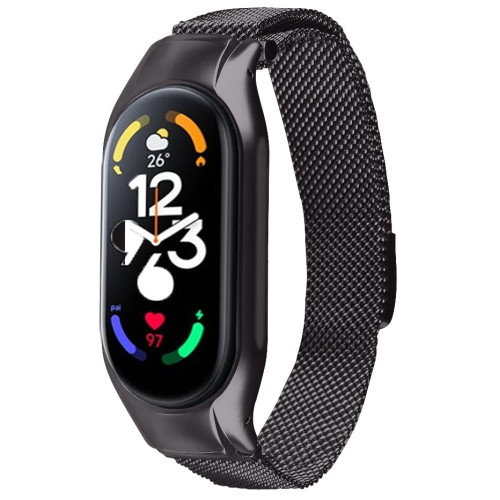 Tactical 828 Loop Magnetický Kovový Remienok pre Xiaomi Mi Band 7 Black